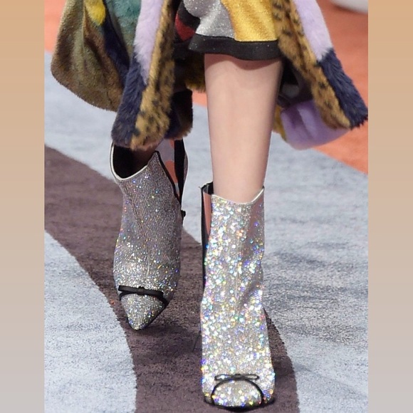 Marco De Vincenzo Shoes - Marco De Vincenzo Crystal Boots Booties 37 NWT